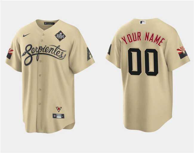 Men's Arizona Diamondbacks Active Player Custom Gold 2023 World Series City Connect Cool Base Stitched Baseball Jersey,We sell and wholesale Men's Arizona Diamondbacks Active Player Custom Gold 2023 World Series City Connect Cool Base Stitched Baseball Jersey on line form chian!